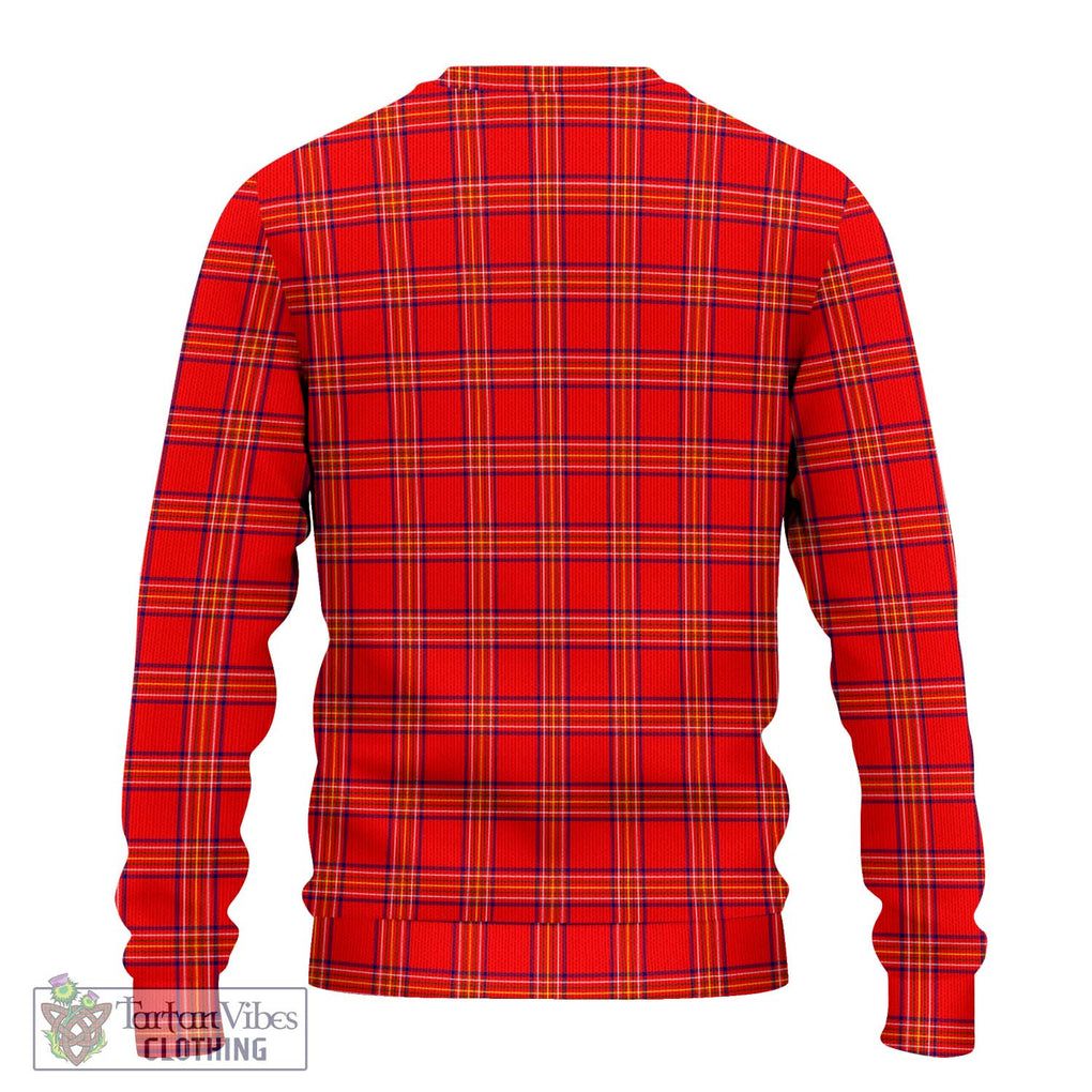 Burnett Modern Tartan Knitted Sweater with Family Crest DNA In Me Style - Tartanvibesclothing Shop