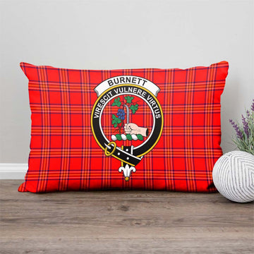 Burnett Tartan Pillow Cover with Family Crest