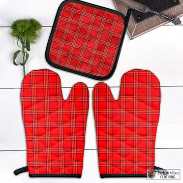 Burnett Modern Tartan Combo Oven Mitt & Pot-Holder Combo 1 Oven Mitt & 1 Pot-Holder Black - Tartan Vibes Clothing
