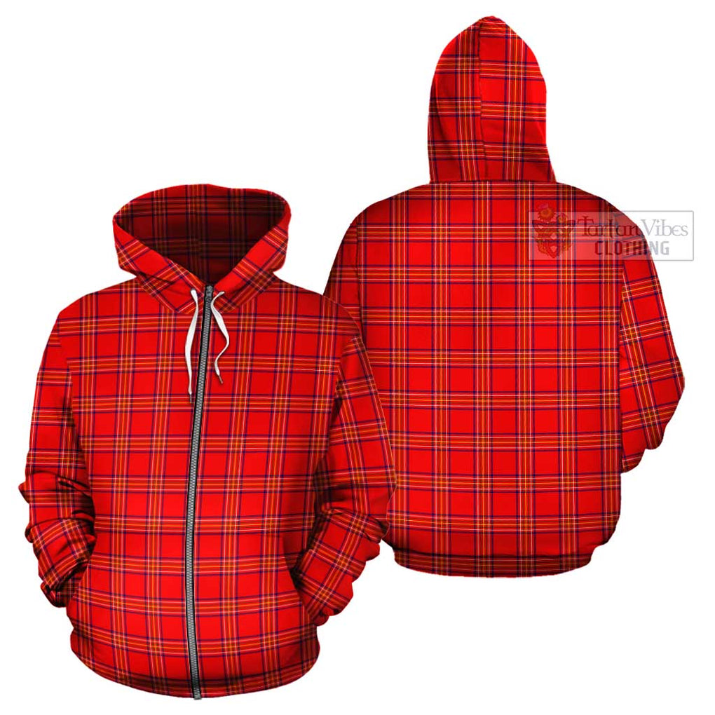 Burnett Modern Tartan Cotton Hoodie Zip Hoodie - Tartan Vibes Clothing