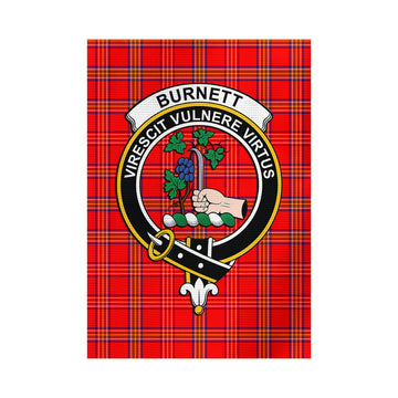 Burnett Tartan Garden Flag with Family Crest