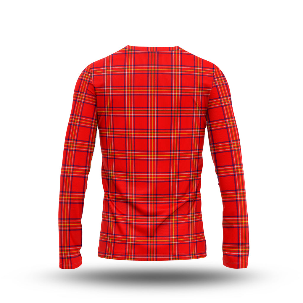 Burnett Modern Tartan Long Sleeve T-Shirt with Family Crest