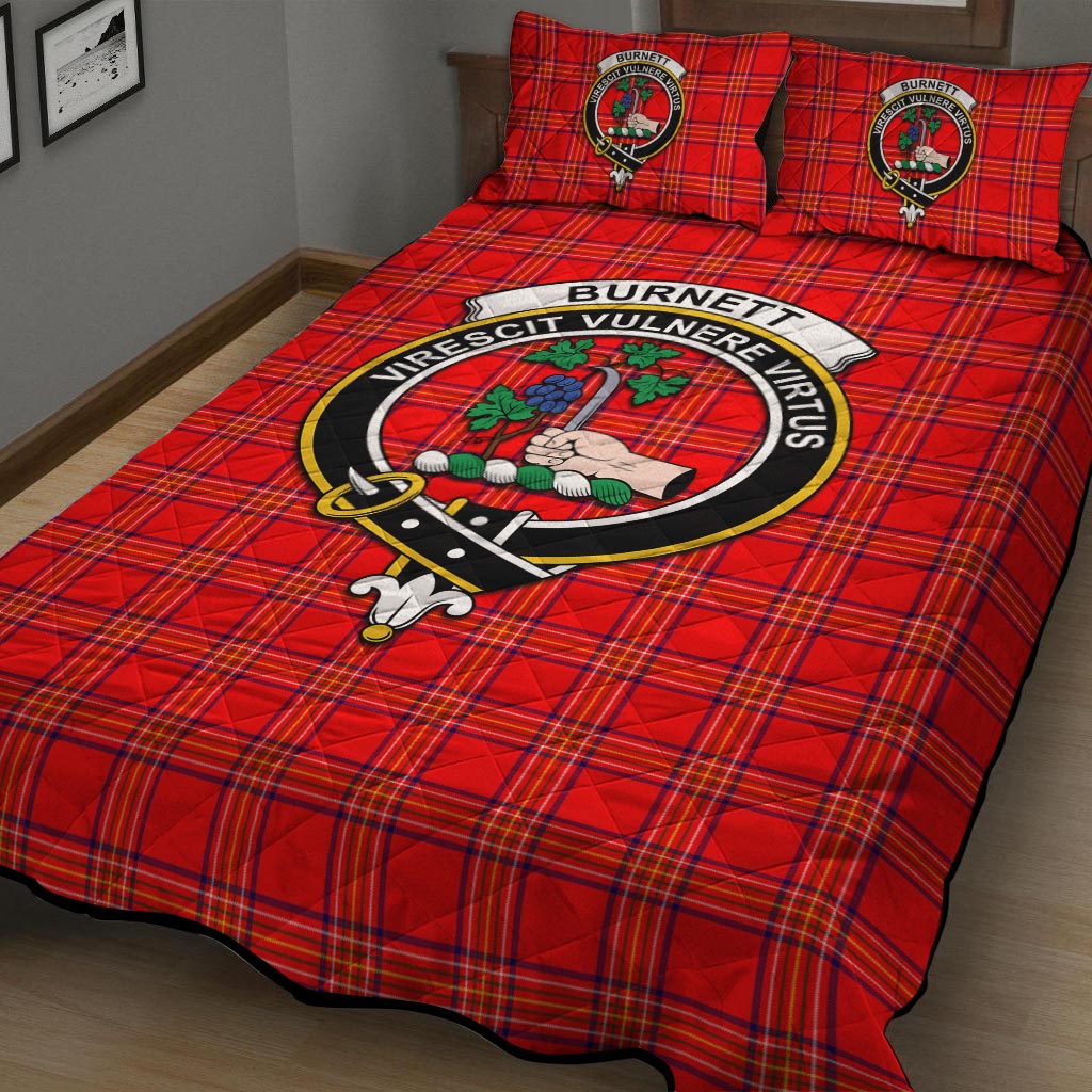 Burnett Modern Tartan Quilt Bed Set with Family Crest - Tartan Vibes Clothing