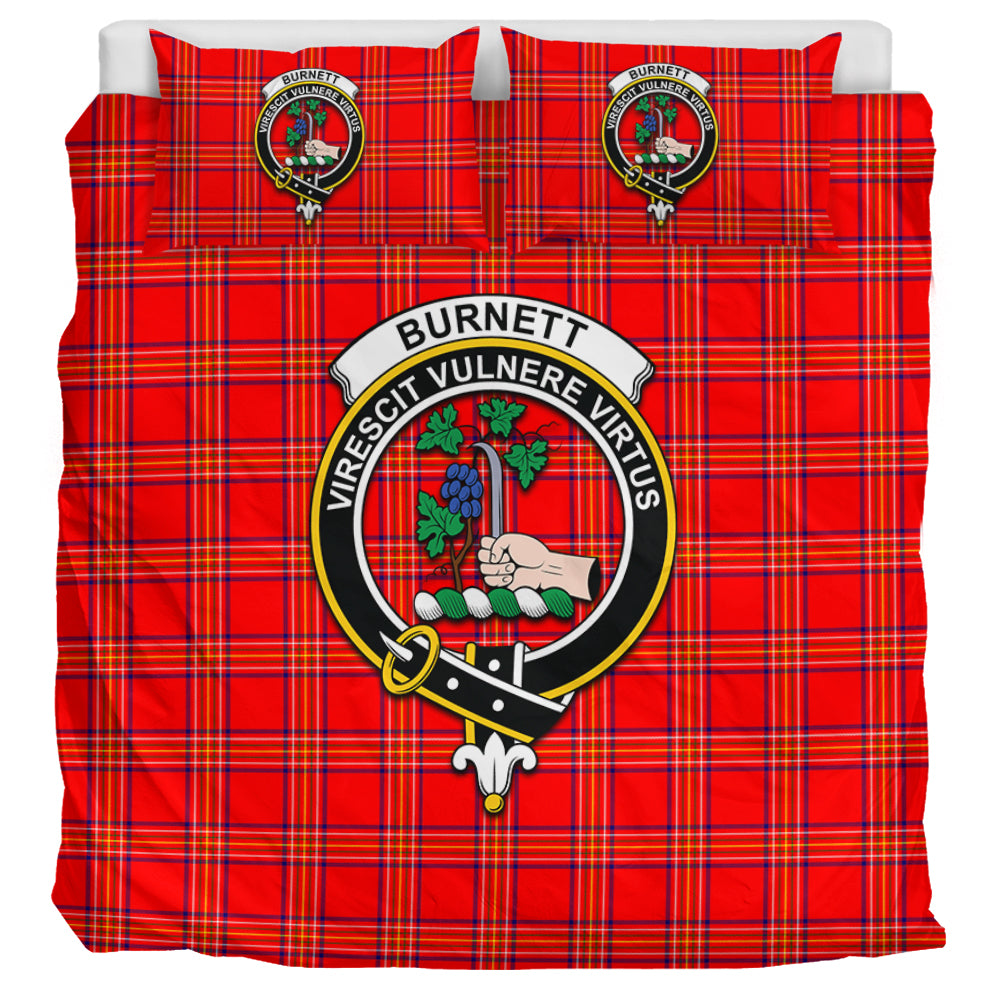 Burnett Tartan Bedding Set with Family Crest - Tartan Vibes Clothing