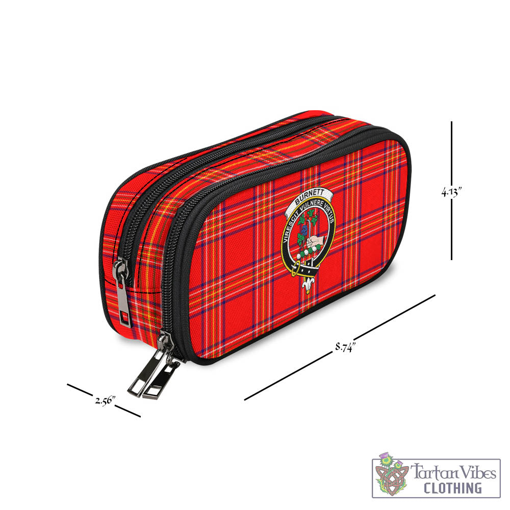 Tartan Vibes Clothing Burnett Modern Tartan Pen and Pencil Case with Family Crest