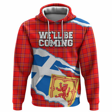 Burnett Scotland Football Tartan Hoodie We'll Be Coming