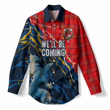 Burnett Scotland Tartan Women Casual Shirt WC2026 Football - We'll Be Coming