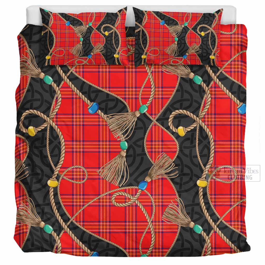 Burnett Scottish Tartan Twisted Ropes Stylized Bedding Set UK Bedding Set UK Super King 104*94 inch - Tartan Vibes Clothing