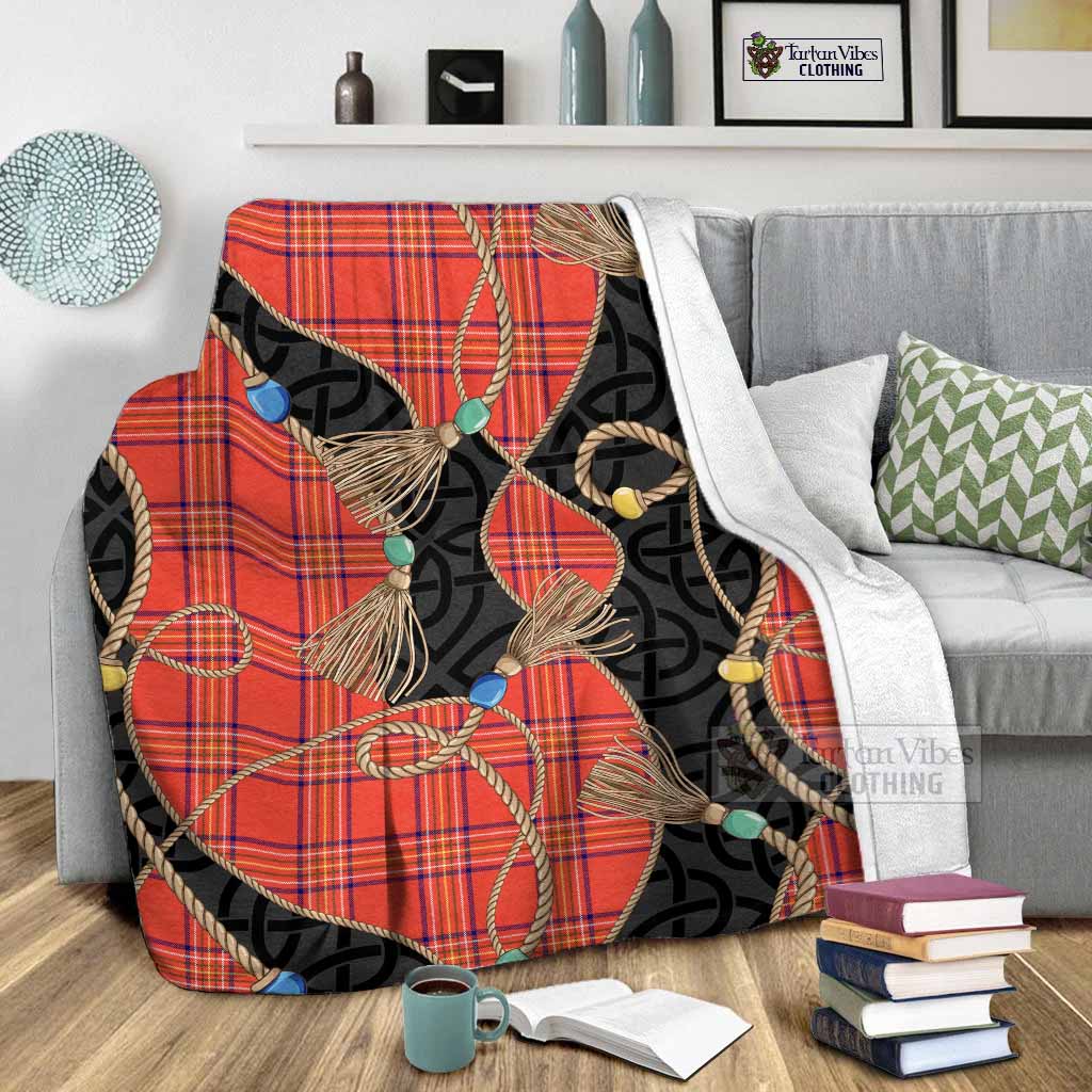 Burnett Scottish Tartan Twisted Ropes Stylized Blanket - Tartan Vibes Clothing