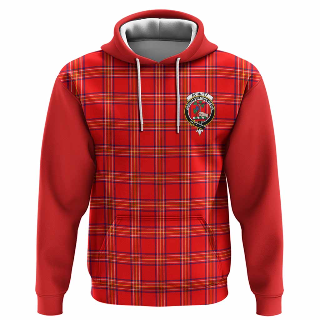 Burnett Tartan Accent Hoodie with Family Crest