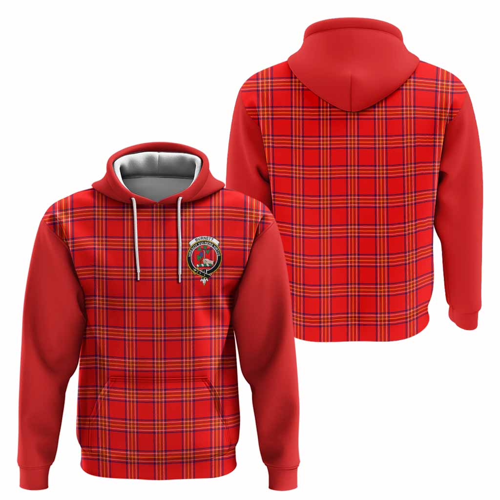 Burnett Tartan Accent Hoodie with Family Crest
