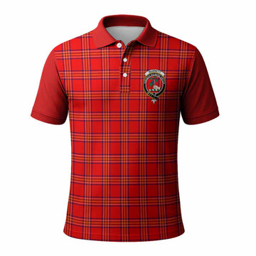 Burnett Tartan Accent Polo Shirt with Family Crest