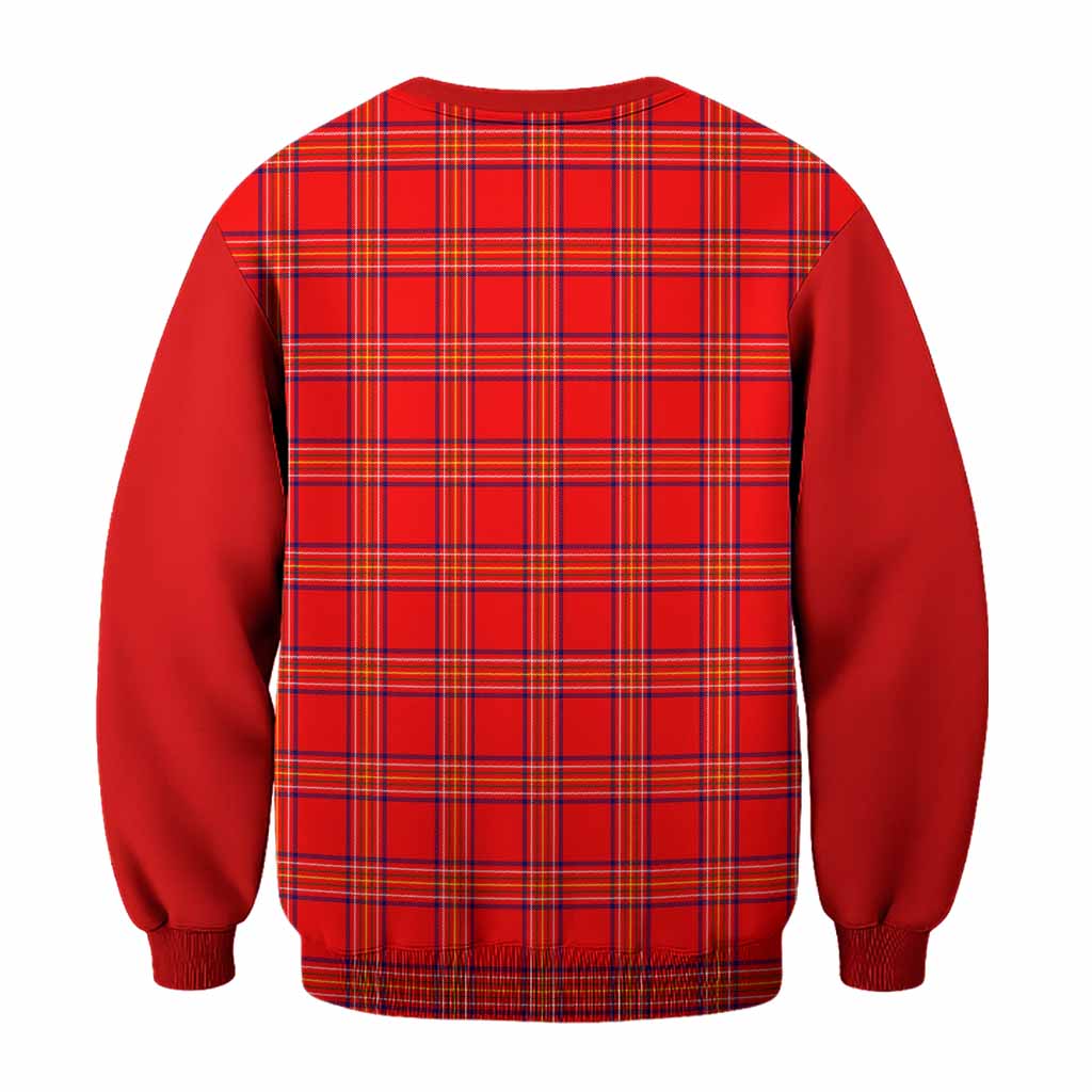 Burnett Tartan Accent Sweatshirt with Family Crest