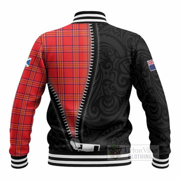 Burnett Tartan Baseball Jacket New Zealand Pattern Unique Zipper Stylized
