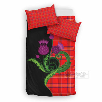 Burnett Tartan Bedding Set Traditional Scottish Thistle UK Bedding Set UK Double 79*79 inch - Tartan Vibes Clothing