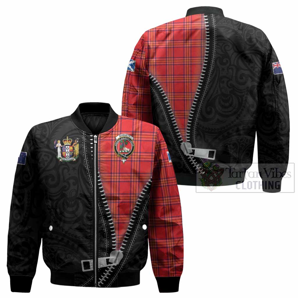 Burnett Tartan Bomber Jacket New Zealand Pattern Unique Zipper Stylized