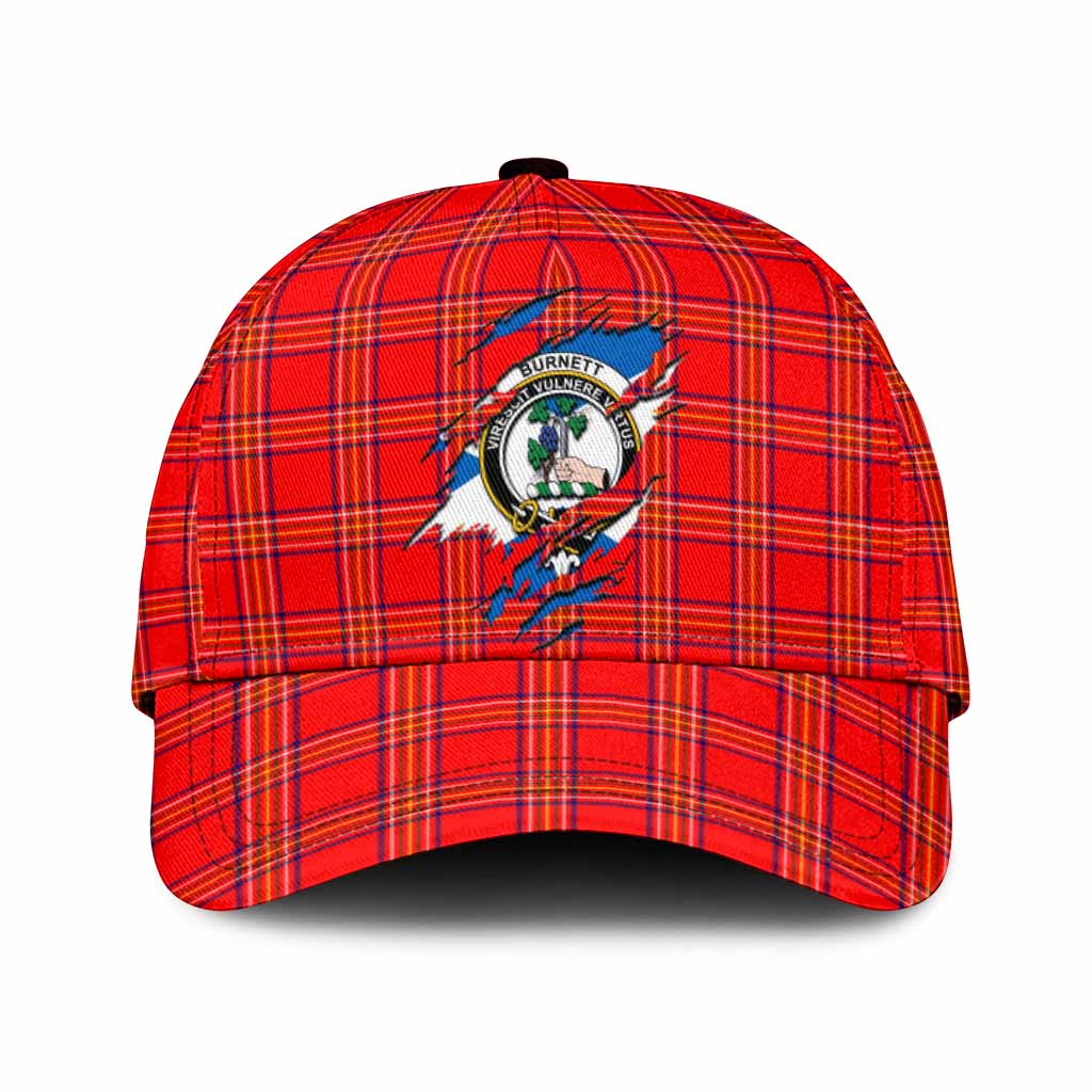 Burnett Tartan Classic Cap with Family Crest In Me Style