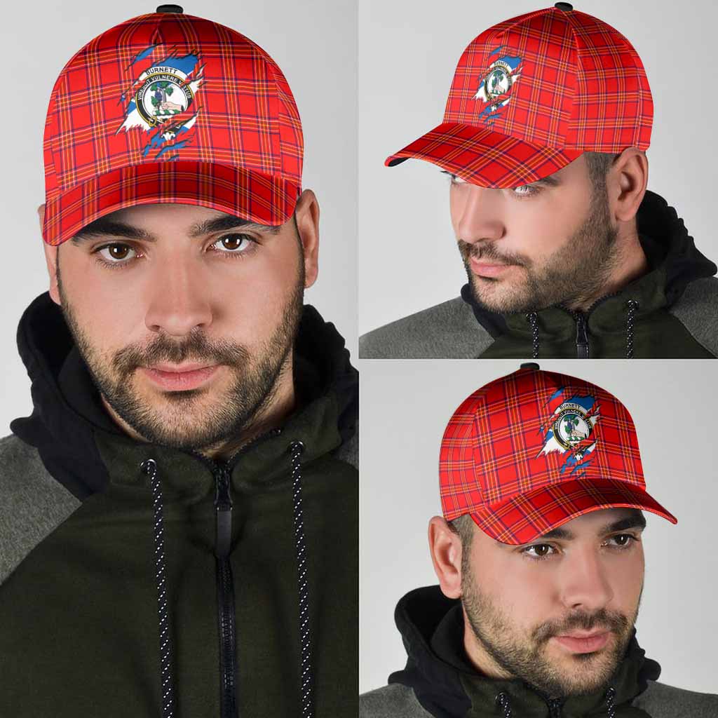 Burnett Tartan Classic Cap with Family Crest In Me Style