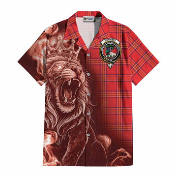 Burnett Tartan Cotton Hawaiian Shirt Roaring Lion Heritage