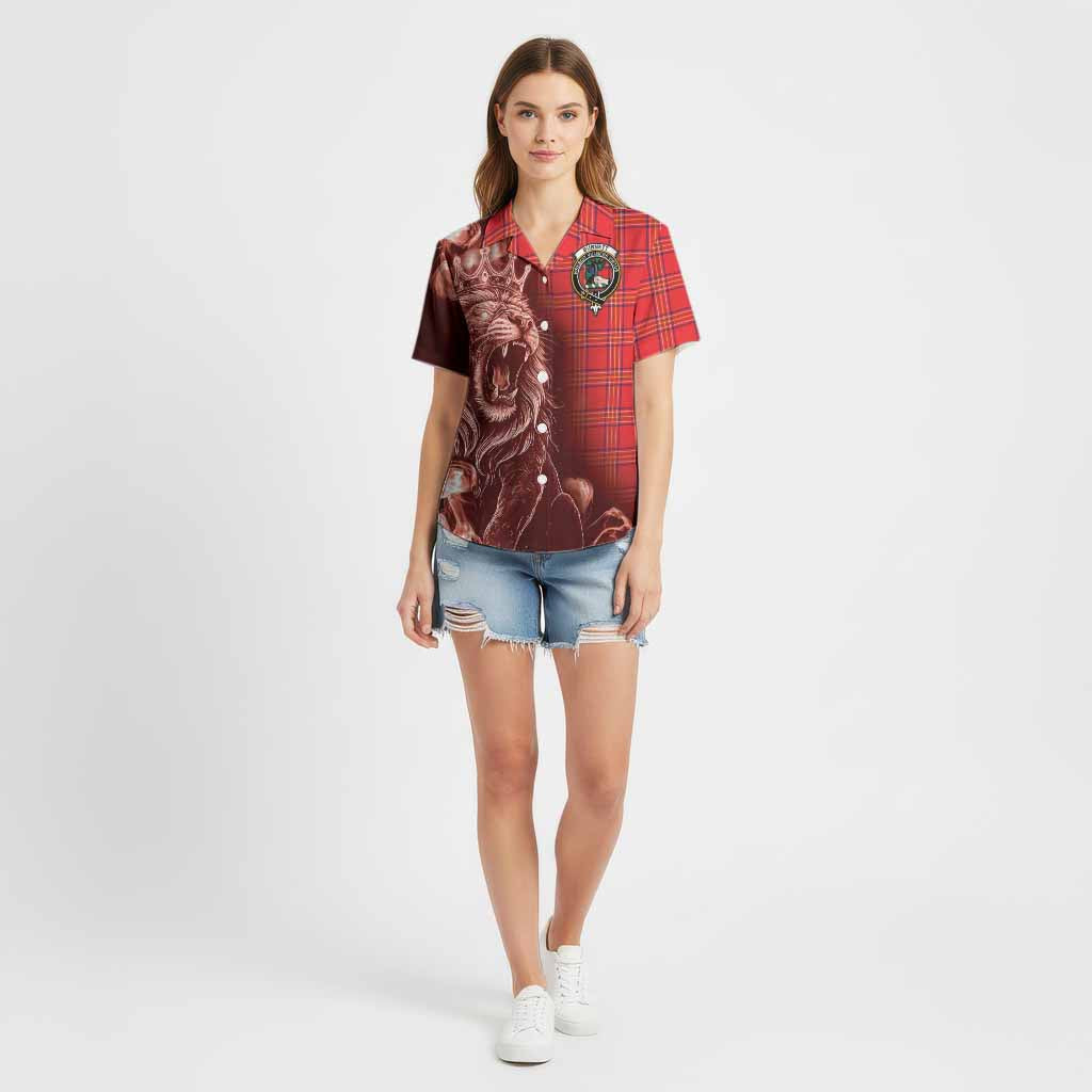 Burnett Tartan Cotton Hawaiian Shirt Roaring Lion Heritage