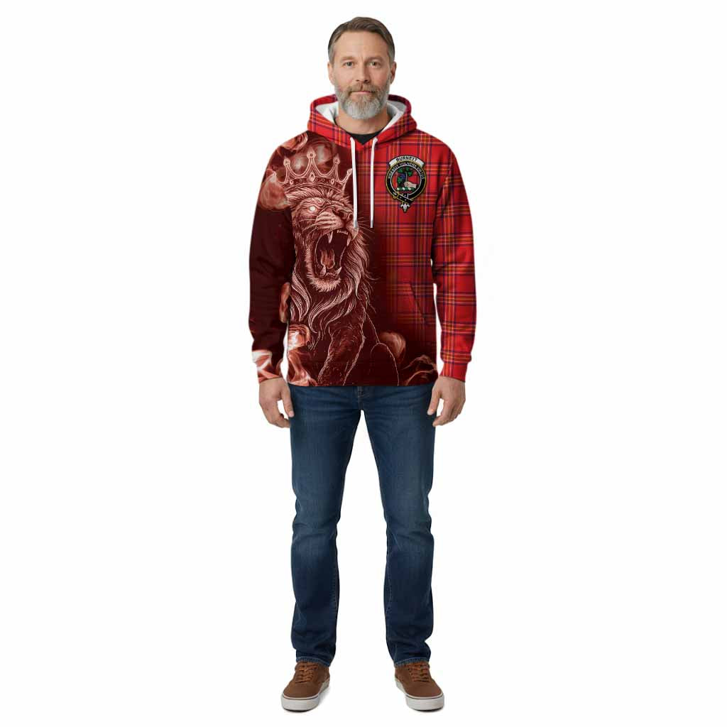Burnett Tartan Cotton Hoodie Roaring Lion Heritage