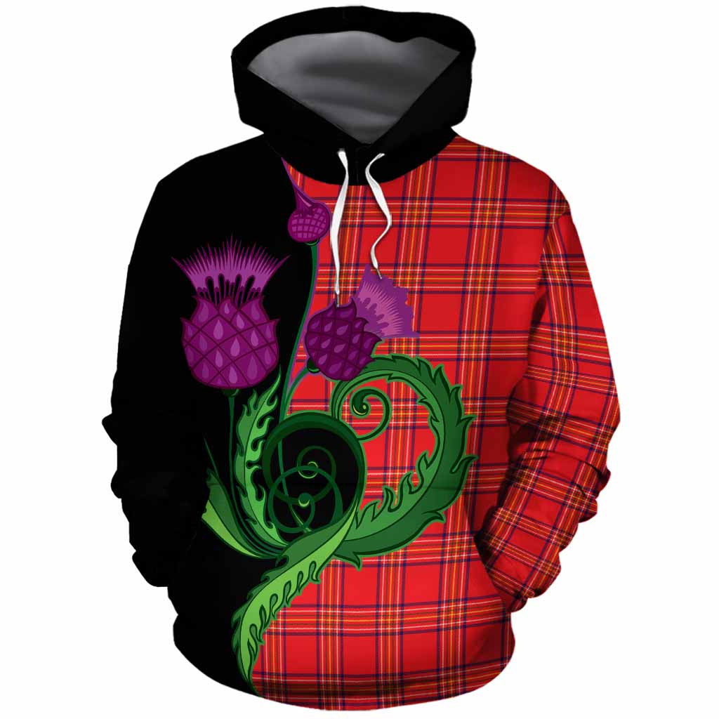 Burnett Tartan Cotton Hoodie Traditional Scottish Thistle