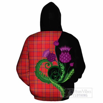 Burnett Tartan Cotton Hoodie Traditional Scottish Thistle