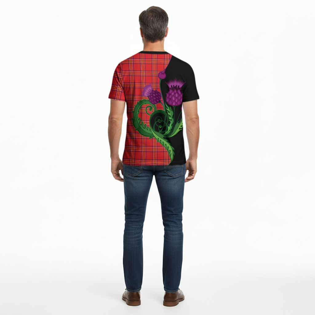 Burnett Tartan Cotton T-shirt Traditional Scottish Thistle