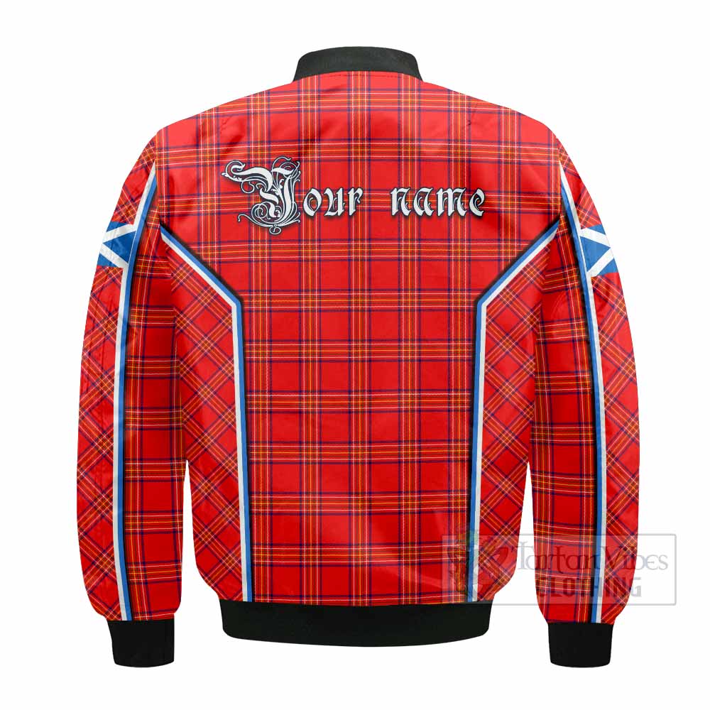 Burnett Tartan Crest Bomber Jacket Scotland Coat of Arm Flag Style - Tartan Vibes Clothing