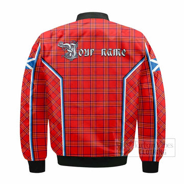 Burnett Tartan Crest Bomber Jacket Scotland Coat of Arm Flag Style - Tartan Vibes Clothing