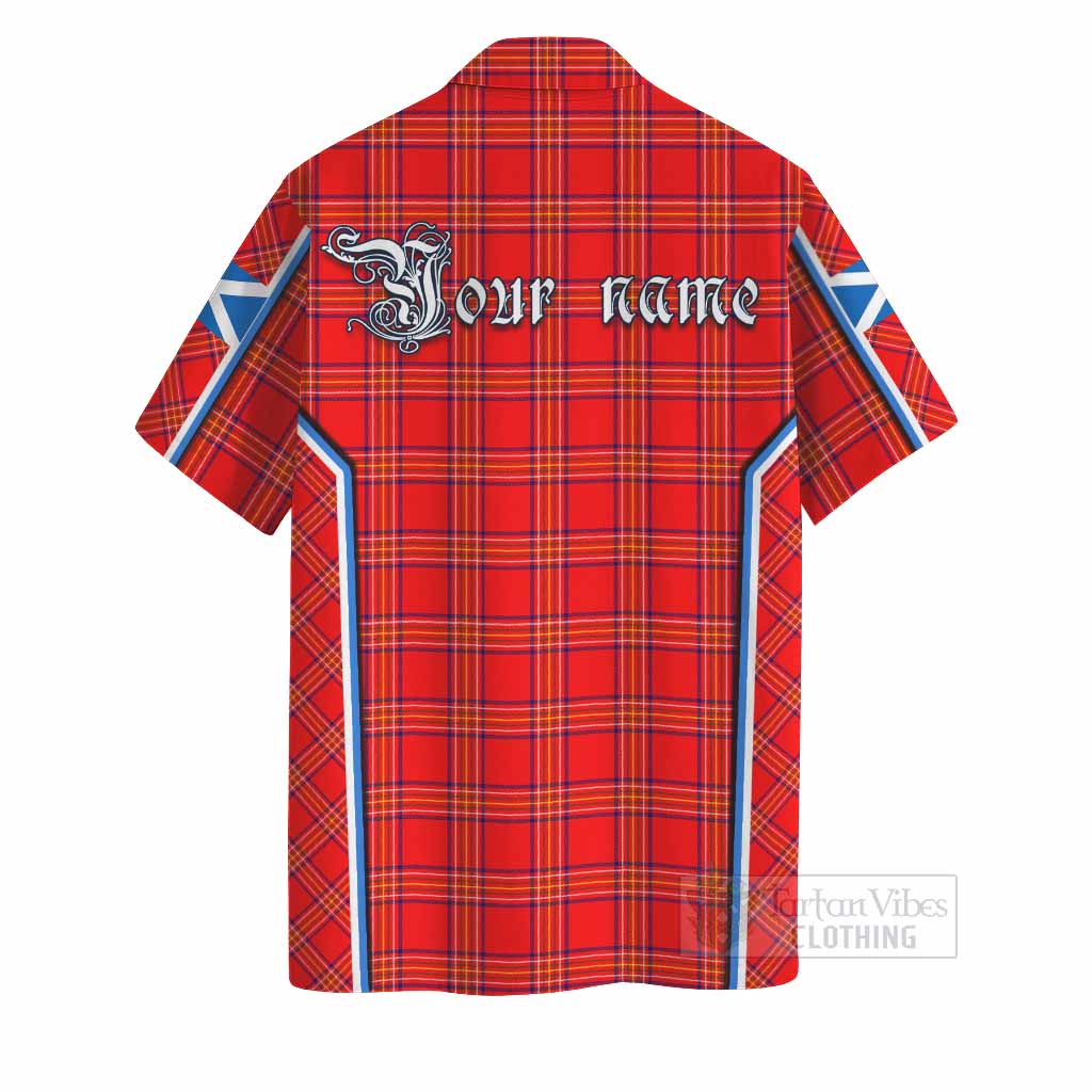 Burnett Tartan Crest Hawaiian Shirt Scotland Coat of Arm Flag Style - Tartan Vibes Clothing