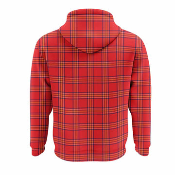 Burnett Tartan Crest Hoodie Ferocious Lion Style