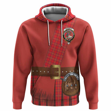 Burnett Tartan Crest Hoodie Kilt Costume Style