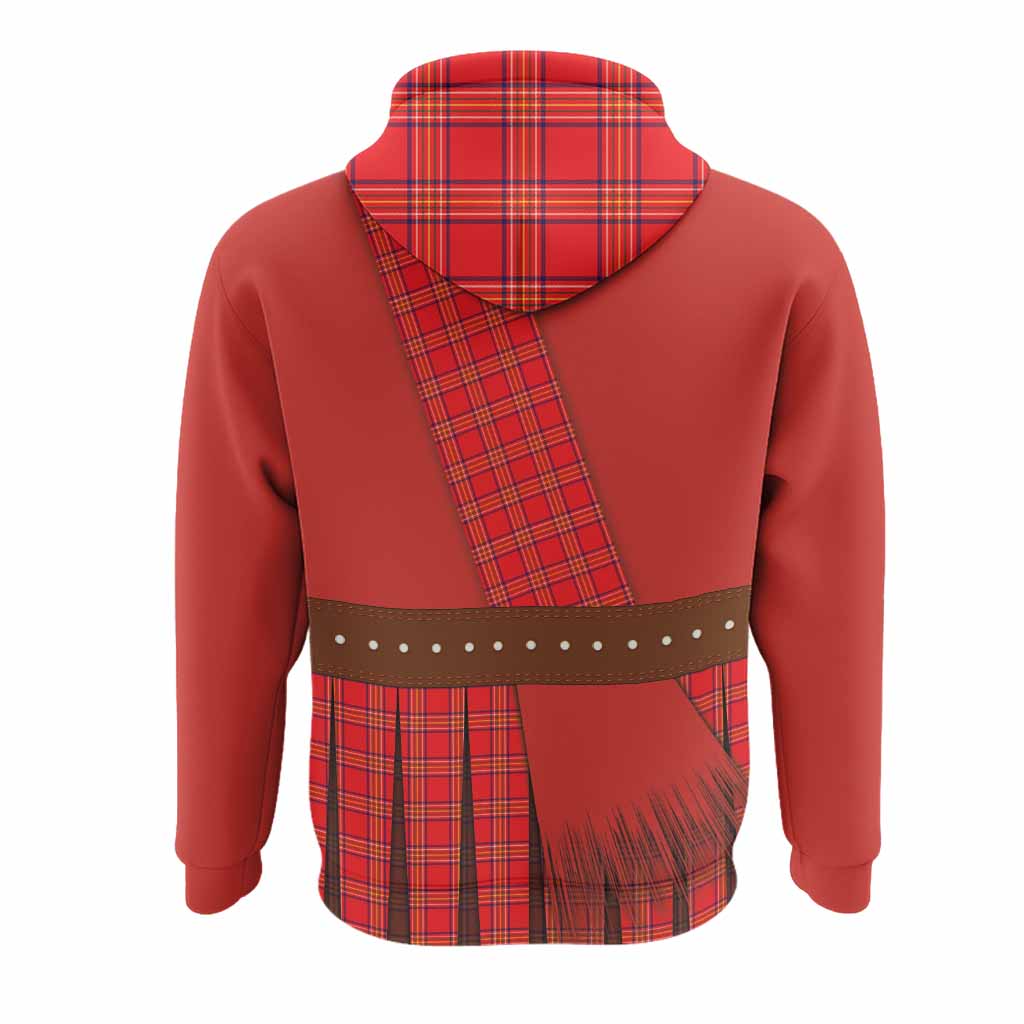 Burnett Tartan Crest Hoodie Kilt Costume Style