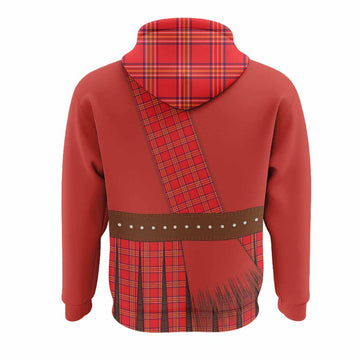 Burnett Tartan Crest Hoodie Kilt Costume Style