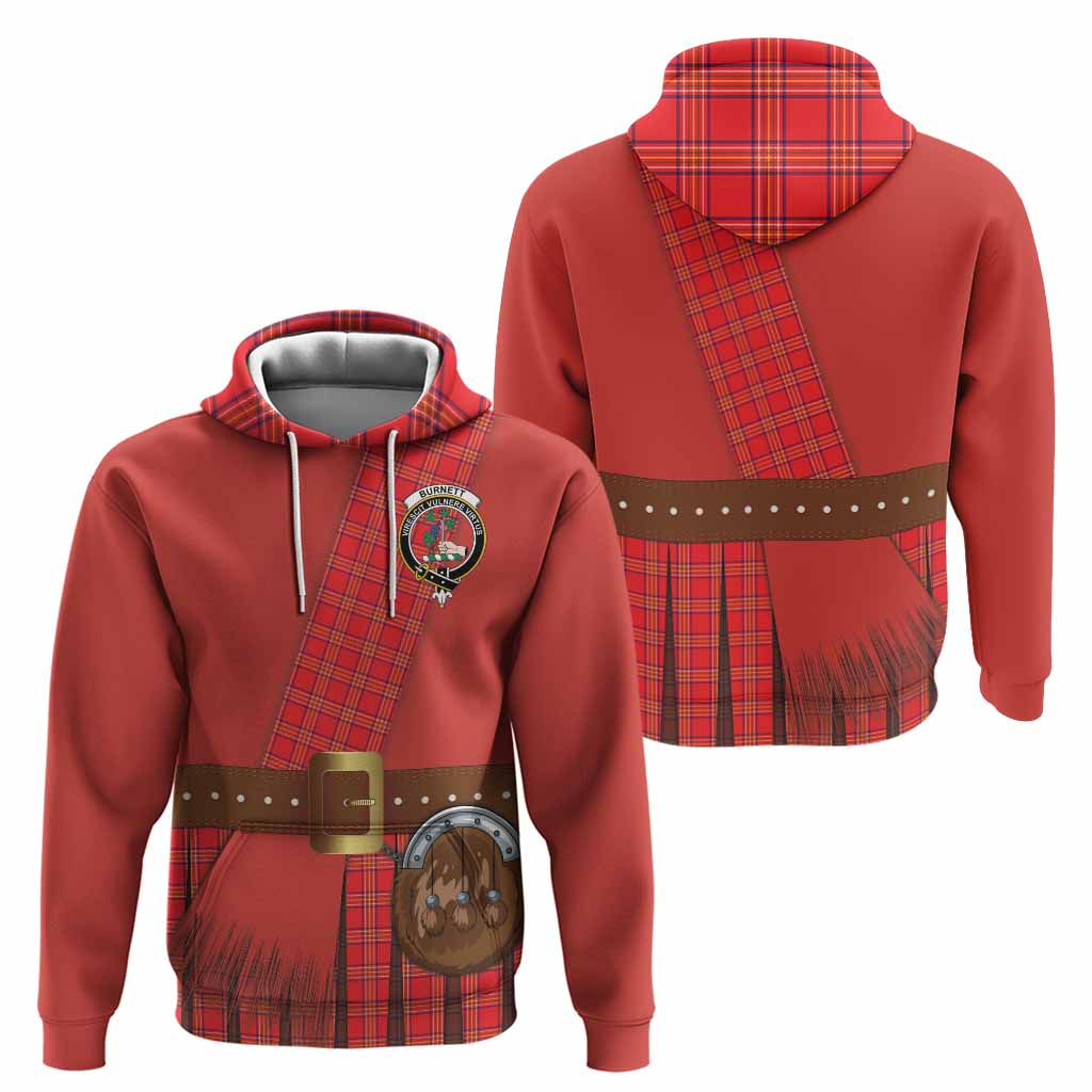 Burnett Tartan Crest Hoodie Kilt Costume Style