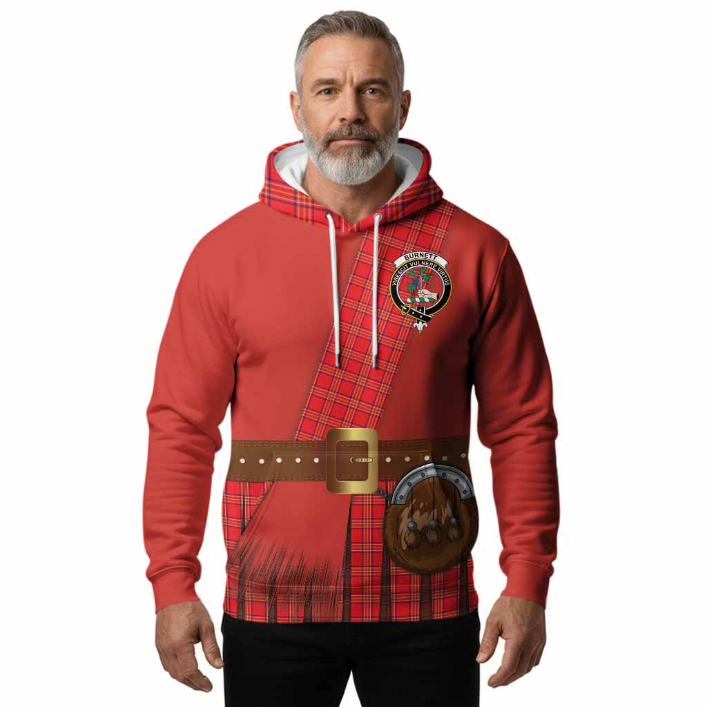Burnett Tartan Crest Hoodie Kilt Costume Style