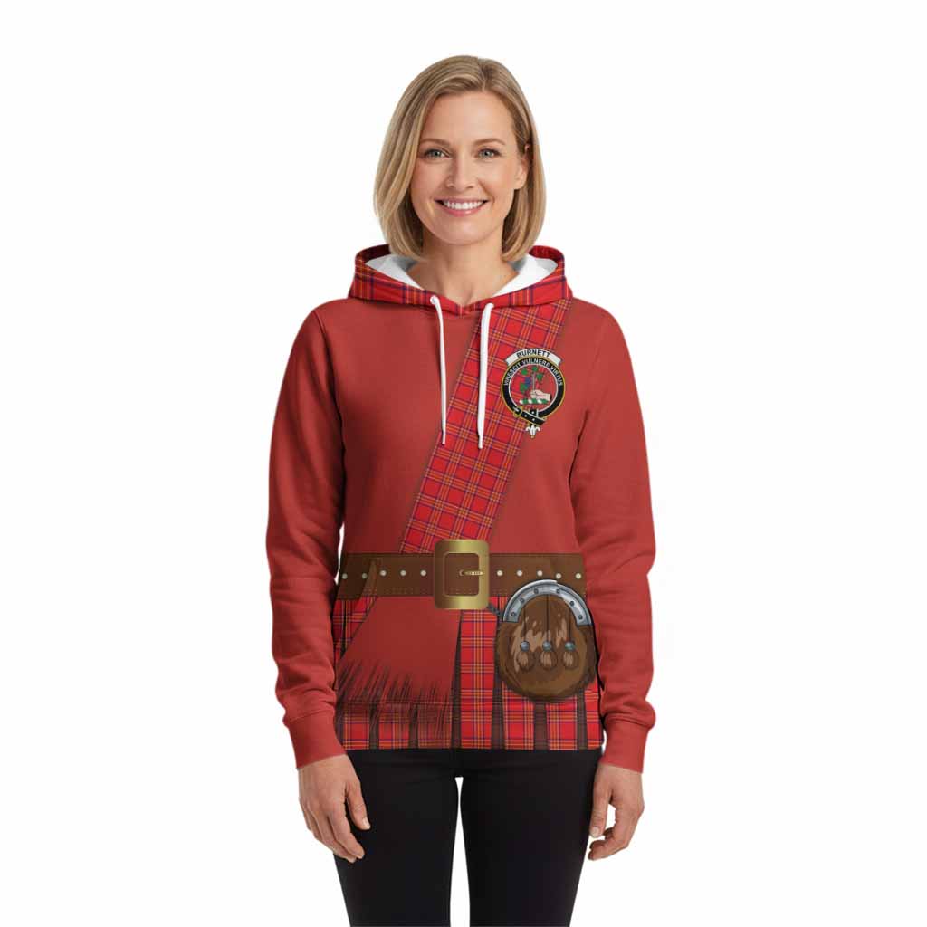 Burnett Tartan Crest Hoodie Kilt Costume Style
