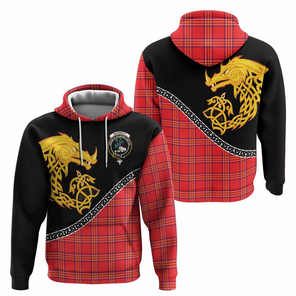Burnett Tartan Crest Hoodie Legendary Dragon Knot Half Style