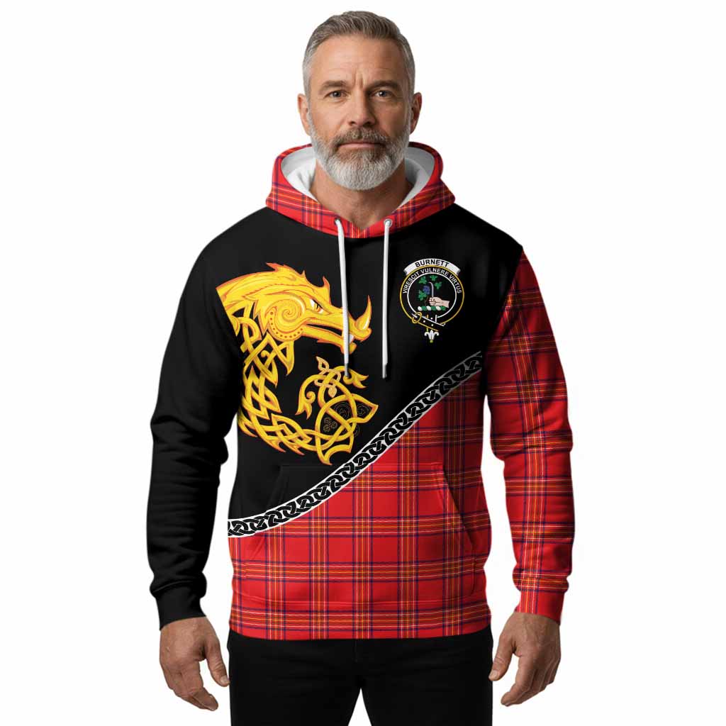 Burnett Tartan Crest Hoodie Legendary Dragon Knot Half Style