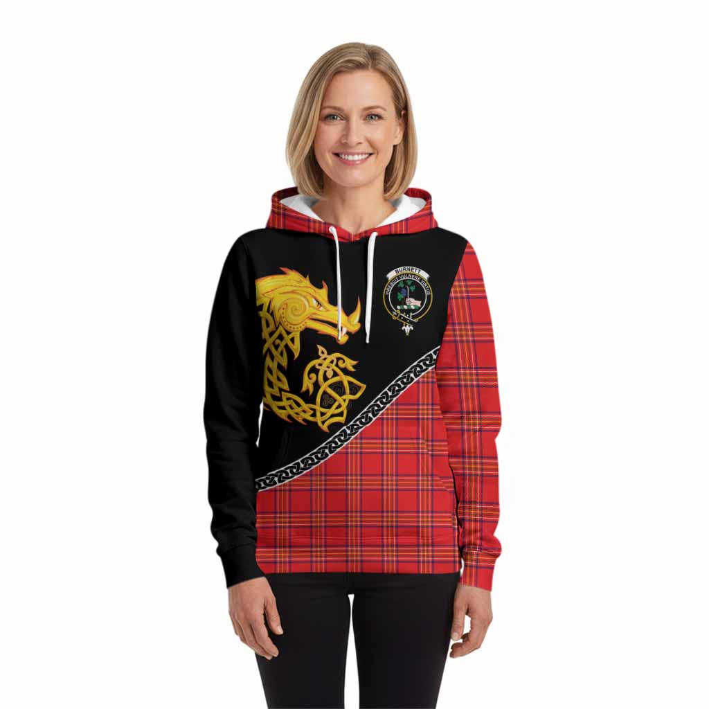 Burnett Tartan Crest Hoodie Legendary Dragon Knot Half Style