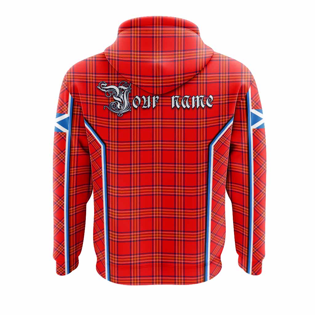 Burnett Tartan Crest Hoodie Scotland Coat of Arm Flag Style - Tartan Vibes Clothing