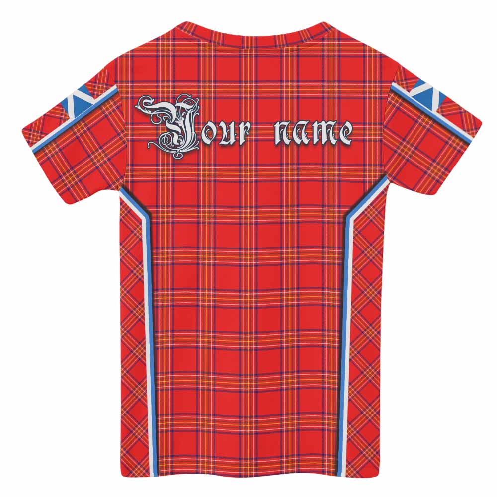 Burnett Tartan Crest Kid T-shirt Scotland Coat of Arm Flag Style - Tartan Vibes Clothing