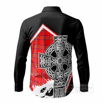 Burnett Tartan Crest Long Sleeve Button Shirts Scottish Celtic Cross Heritage