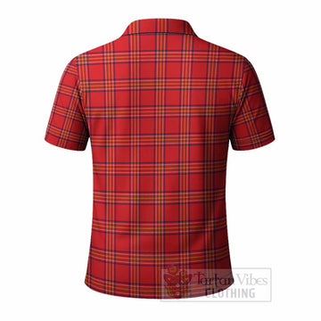 Burnett Tartan Crest Polo Shirt Ferocious Lion Style