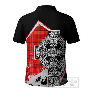 Burnett Tartan Crest Polo Shirt Scottish Celtic Cross Heritage