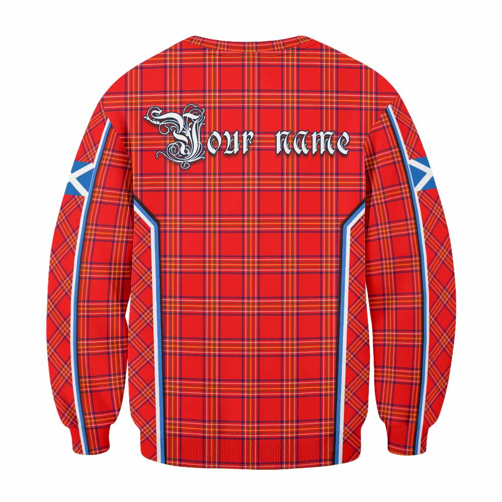 Burnett Tartan Crest Sweatshirt Scotland Coat of Arm Flag Style - Tartan Vibes Clothing