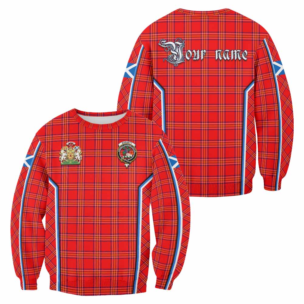 Burnett Tartan Crest Sweatshirt Scotland Coat of Arm Flag Style - Tartan Vibes Clothing