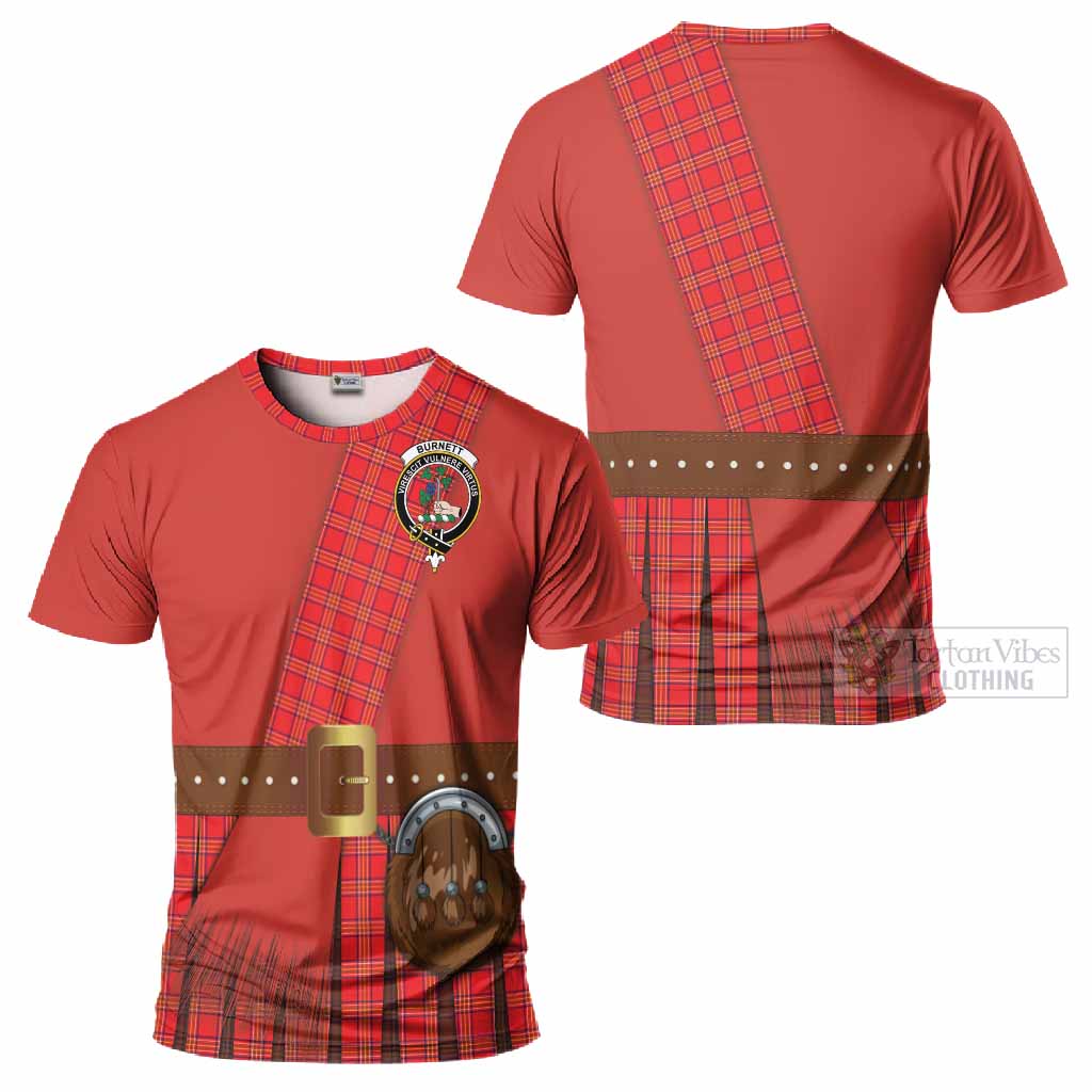 Burnett Tartan Crest T-Shirt Kilt Costume Style