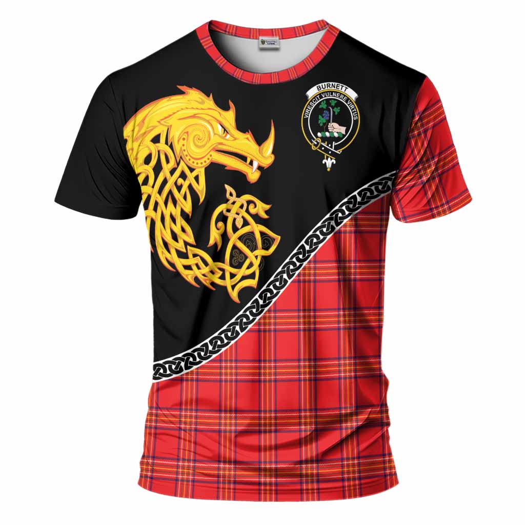 Burnett Tartan Crest T-Shirt Legendary Dragon Knot Half Style